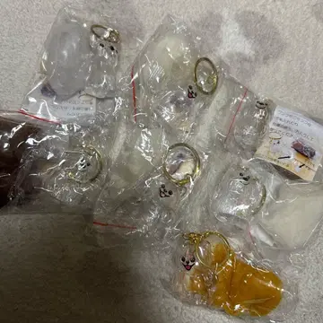 강아지 털 수납 캡슐 토이 키링 세트