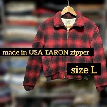 USA제 옴브레 체크 자켓 L 사이즈 TARON 빨검