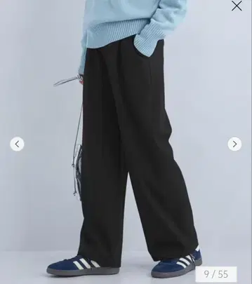 그린 라벨 릴랙싱 올마이 울 안감 와이드 팬츠