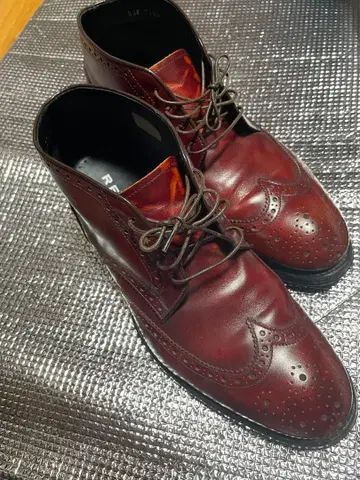 REGAL 다크 브라운 윙팁 드레스 슈즈