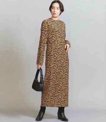 BEAUTY&YOUTH 레이온 플라워 프린트 원피스