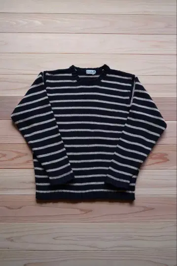 90s L.L.Bean 코튼 니트 보더 빈티지
