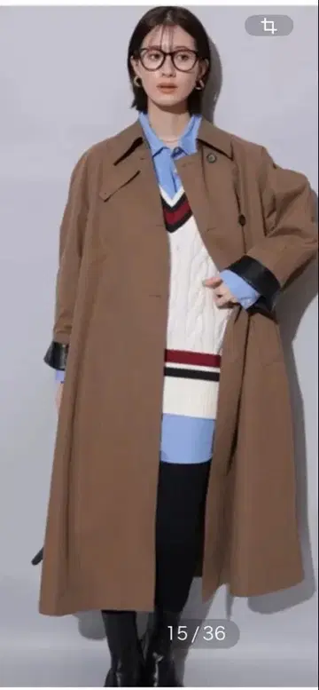 [ 미사용 새상품 ] Arpege story NEW 발마칸 코트 브라운