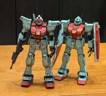 [건담 프라모델 페인팅 완료품] 1/144 짐 개조 2개 세트 피규어
