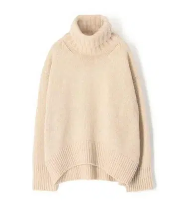 GALERIE VIE 파인 울 터틀넥 풀오버 베이지