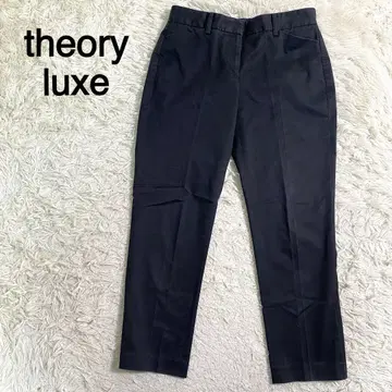 theory luxe 블랙 컬러 센터 프레스 슬랙스