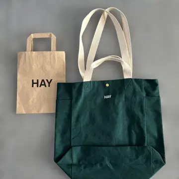HAY 다크 그린 토트백