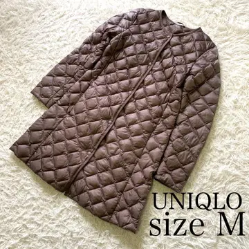 유니클로 울트라 라이트 다운 코트 브라운 M