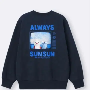 GU 헤비 웨이트 맨투맨 풀오버 퍼펫 순순 네이비 S 사이즈