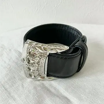 KIYOHARU FOR Justin Davis 단종 가죽 팔찌 블랙