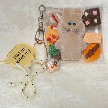 가챠 파우치 크리스마스 베이지