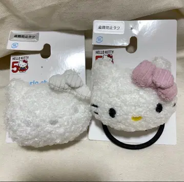 헬로키티 머리끈 헤어 클립 시마무라