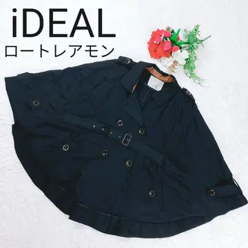 [레어] IDEAL 이데알 판초 코트 케이프 블랙 로트레아몽