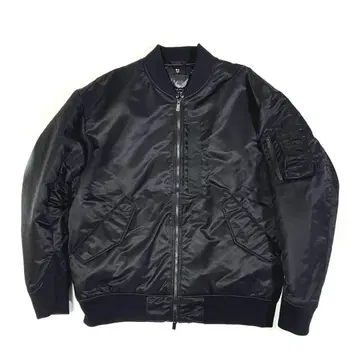 유니클로 +J 하이브리드 다운 오버 사이즈 MA-1 블랙 XL