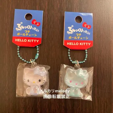 헬로키티 키티 푹신푹신 프티 볼체인 퀼트 민트