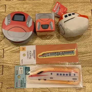 미사용 새상품 신칸센 코마치 5종 세트 캔 마스코트 보냉제 와펜 씰