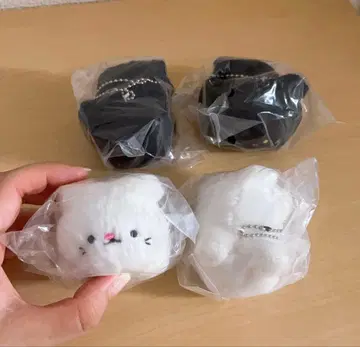 손바닥 사이즈 아기 고양이 봉제 인형 가샤폰 키링