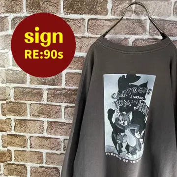 톰과 제리 프린트 맨투맨 트레이닝복