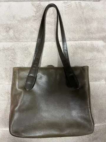 Bally 가죽 토트백 카키