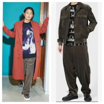 폴스미스 브라운 브라운 코듀로이 와이드 팬츠 슬랙스