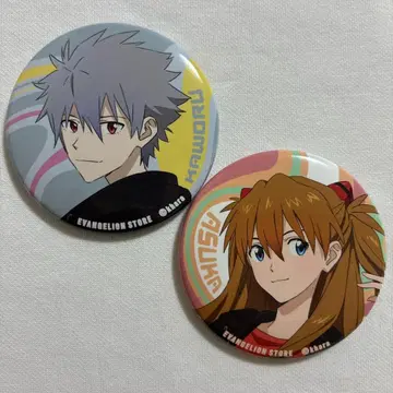 신세기 에반게리온 캔뱃지 나기사 카오루 & 아스카