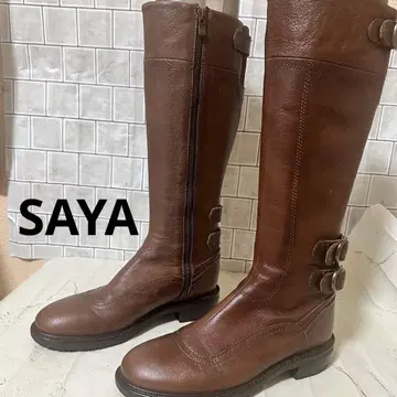 미착용 SAYA 빈티지 가죽 부츠