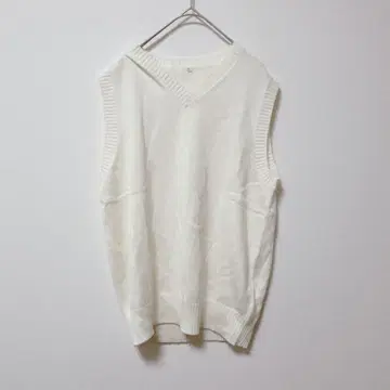 [TL] 니트 베스트/V넥 리브 레이어드 심플 면 가을/겨울 캐주얼