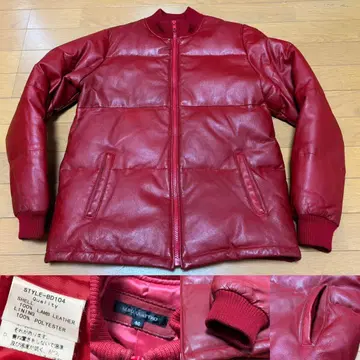 ALBO QUATTRO 가죽 자켓 알보쿠아트로 천연 가죽 양가죽 빨간색