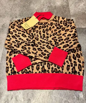 새상품 토마스 맥파이 THOMAS MAGPIE 레오파드 카라 니트