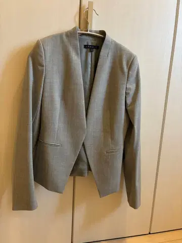 theory 노카라 자켓 사이즈 0 그레이