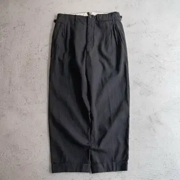 50s 60s 빈티지 프랑스 스트라이프 워크 팬츠 핀턱