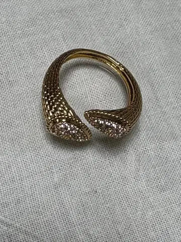 골드 더블 엔드 반지 크리스탈 스톤 프리 사이즈