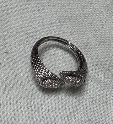 실버 색상 더블 엔드 링 크리스탈 스톤 프리 사이즈 각인 목걸이