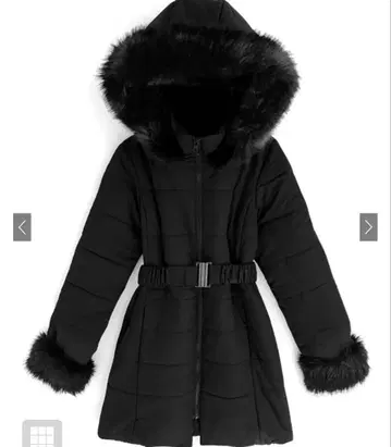 GRL 벨트 포함 퍼 다운 코트[kd13]