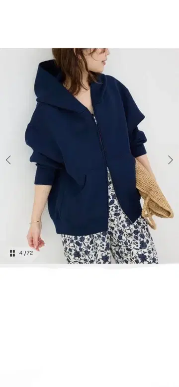 SLOBE IENA 슬로브 이에나 볼륨 집업 후디 네이비