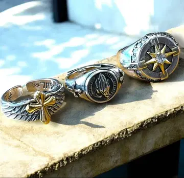 men's ring 남성용 반지 실버 반지 아메카지 구제 의류 스타일 n