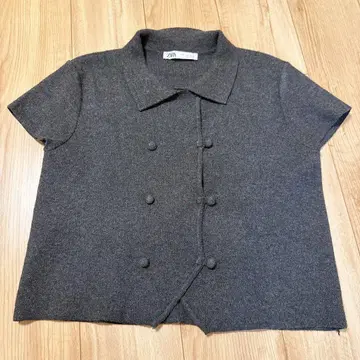 ZARA 플레인 니트 숏 슬리브 가디건