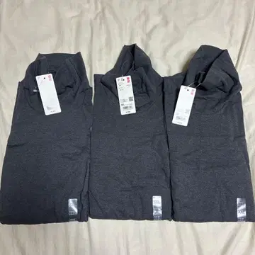 유니클로 소프트 터치 터틀넥 T 그레이 3개 세트 XXL