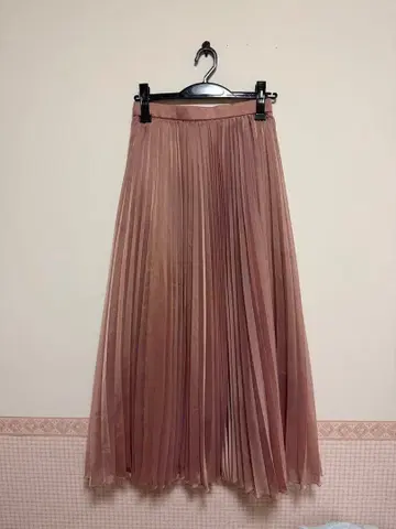 frayid 플리츠 스커트 쉬폰 롱 스커트 시어