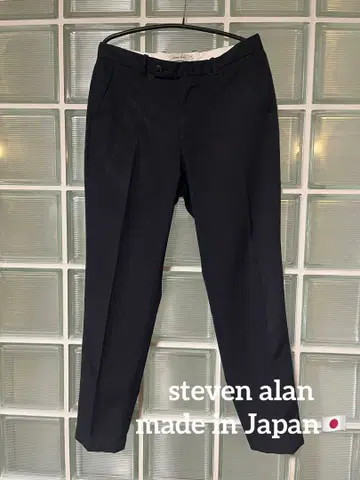 스티븐 앨런 네이비 슬랙스 테이퍼드 핏 일본제