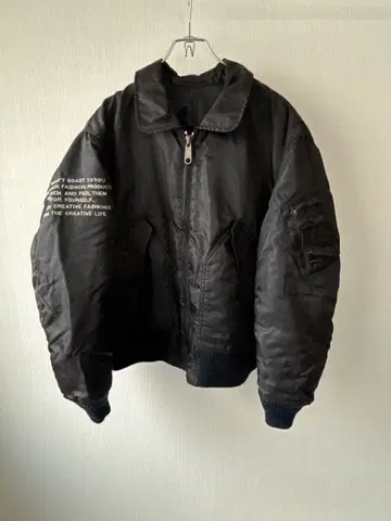 레어! 새상품급 BATSU 리버서블 MA-1 플라이트 자켓 블랙