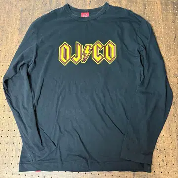 OJICO 오지코 롱T 긴팔T셔츠 남성용 L 블랙 프린트 로고