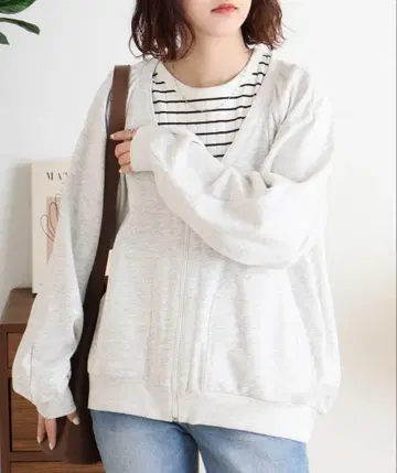 atONE 미니 쭈리 집업 블루종