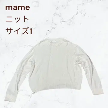 mame kurogouchi 마메 쿠로고우치 니트 실크 혼방 M 화이트