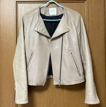 UNITED TOKYO 베이지 라이더 자켓