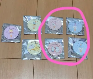 산리오 캐릭터즈 시로탄 한정판 콜라보 캔뱃지 키티 시나몬