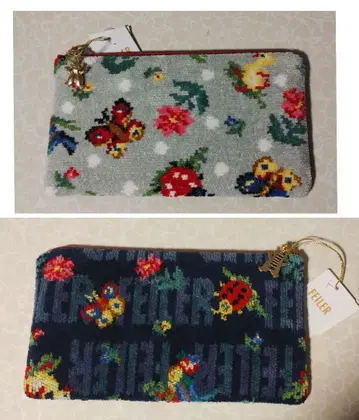 [페이] 한정품 양면 색상 다름 플랫 파우치 택 포함 하이디