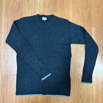 Paul Smith 리브 편직 다크 그레이 니트 스웨터 남성용 M 사이즈