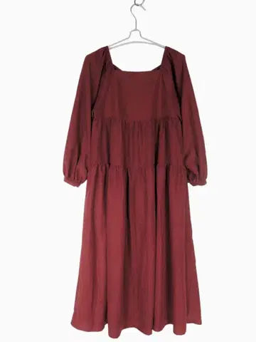 새상품 NANO universe 스퀘어넥 티어드 원피스