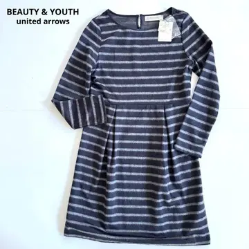 미사용 새상품 BEAUTY&YOUTH 원피스 네이비 유나이티드 애로우즈